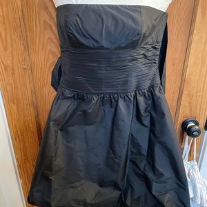Black Strapless Cocktail Dress with Bow Sz 6